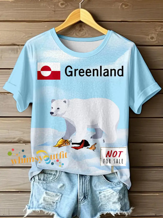 Women’s Greenland Not For Sale Print T-Shirt As picture / S