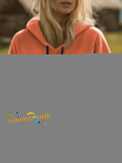 Women’s Halloween Black Cat Hoodie Orange / S