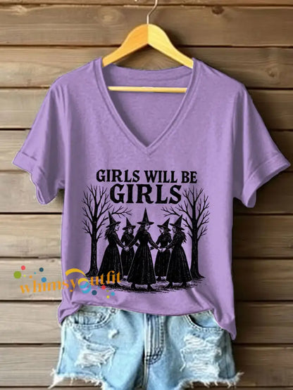 Women’s Halloween Feminist T Shirt Light Purple / S