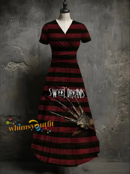 Women’s Halloween Horror Nightmare Printed Dress As picture / S