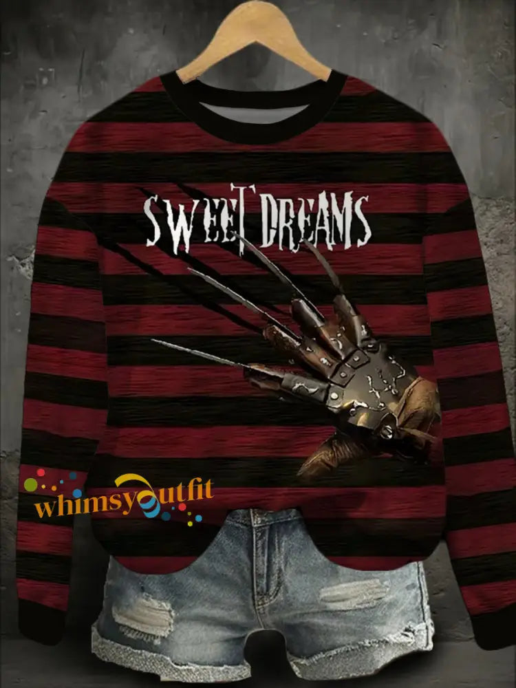Women’s Halloween Horror Sweet Dreams Printed Sweatshirt