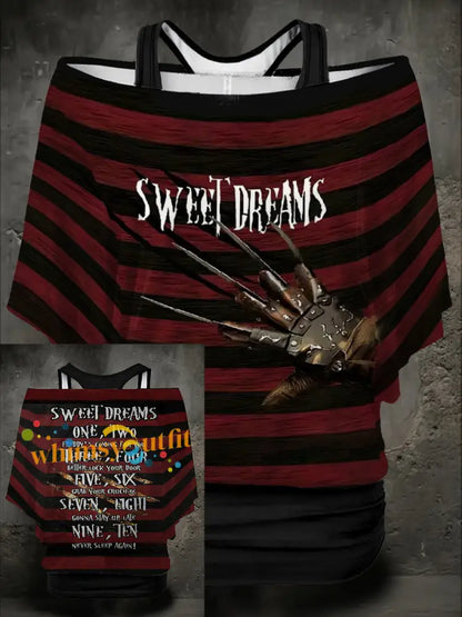 Women’s Halloween Horror Sweet Dreams Printed Tops As picture / S