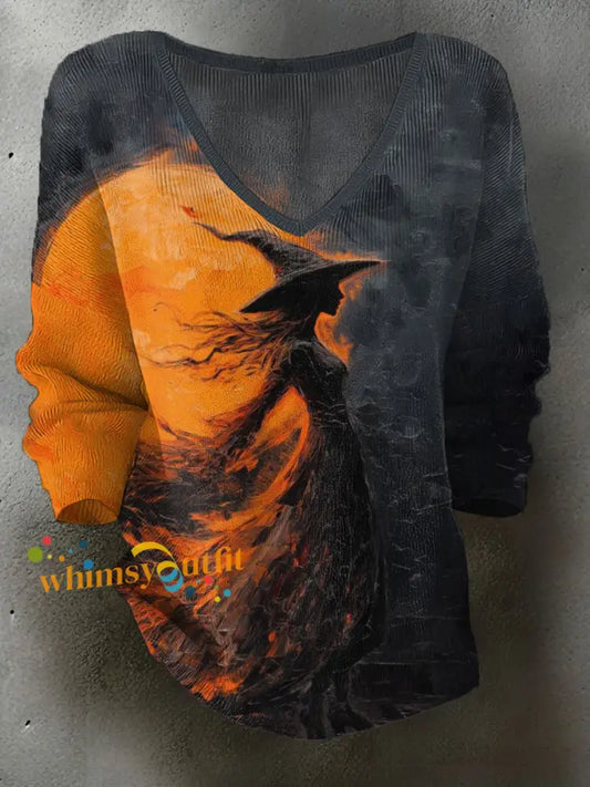 Women’s Halloween Printed Sleeve Shirt As picture / S