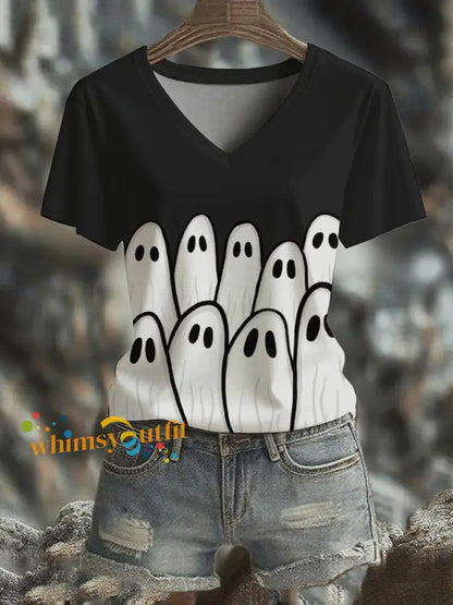 Women’s Halloween short sleeved T shirt Black / S