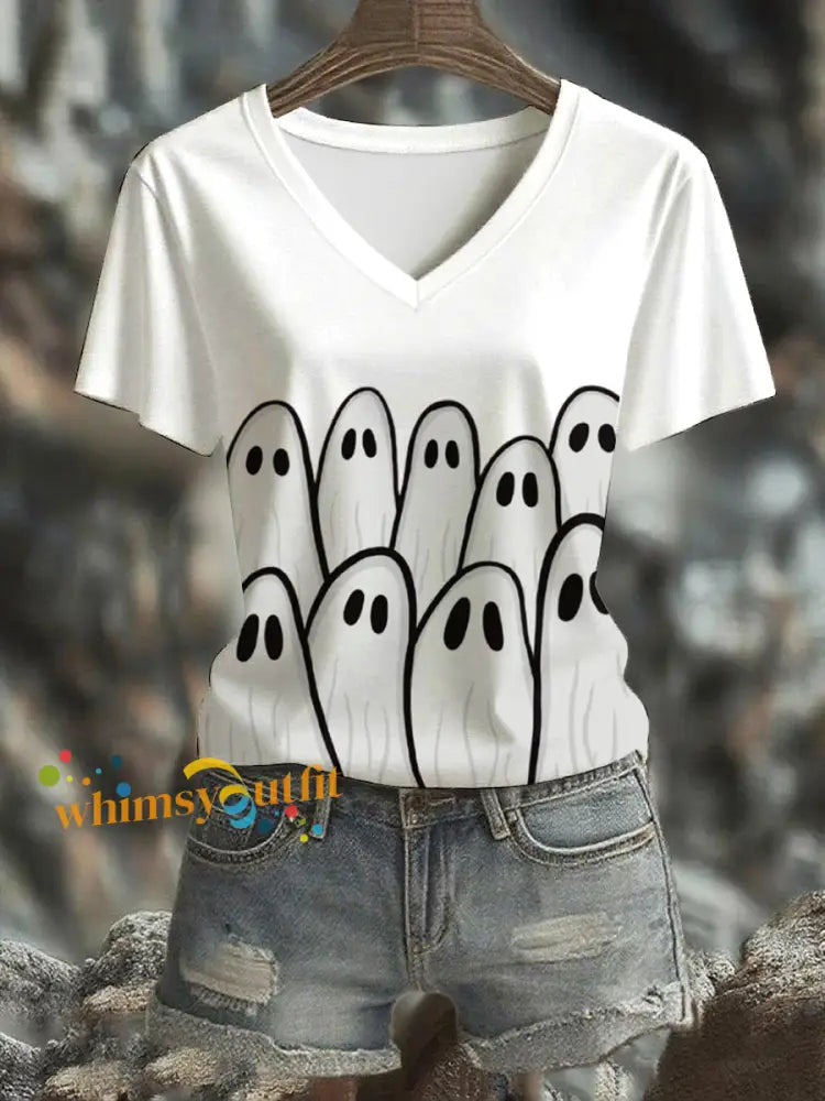 Women’s Halloween short sleeved T shirt White / S