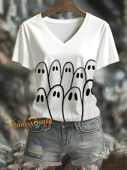 Women’s Halloween short sleeved T shirt White / S