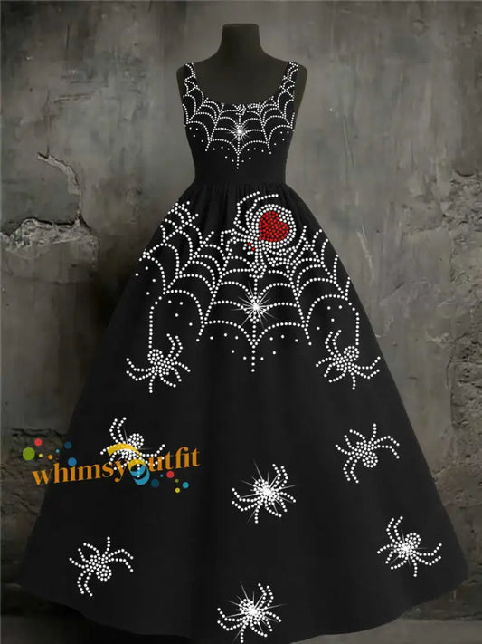 Women’s Halloween Spider Dress Black / S
