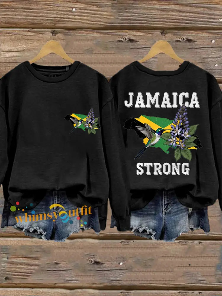 Women’s Hurricane Melissa Jamaica Strong Sweatshirt Black / S