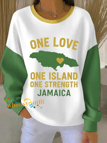 Women’s Hurricane Melissa One Love One Island One Strength Support Jamaica Sweatshirt White / S