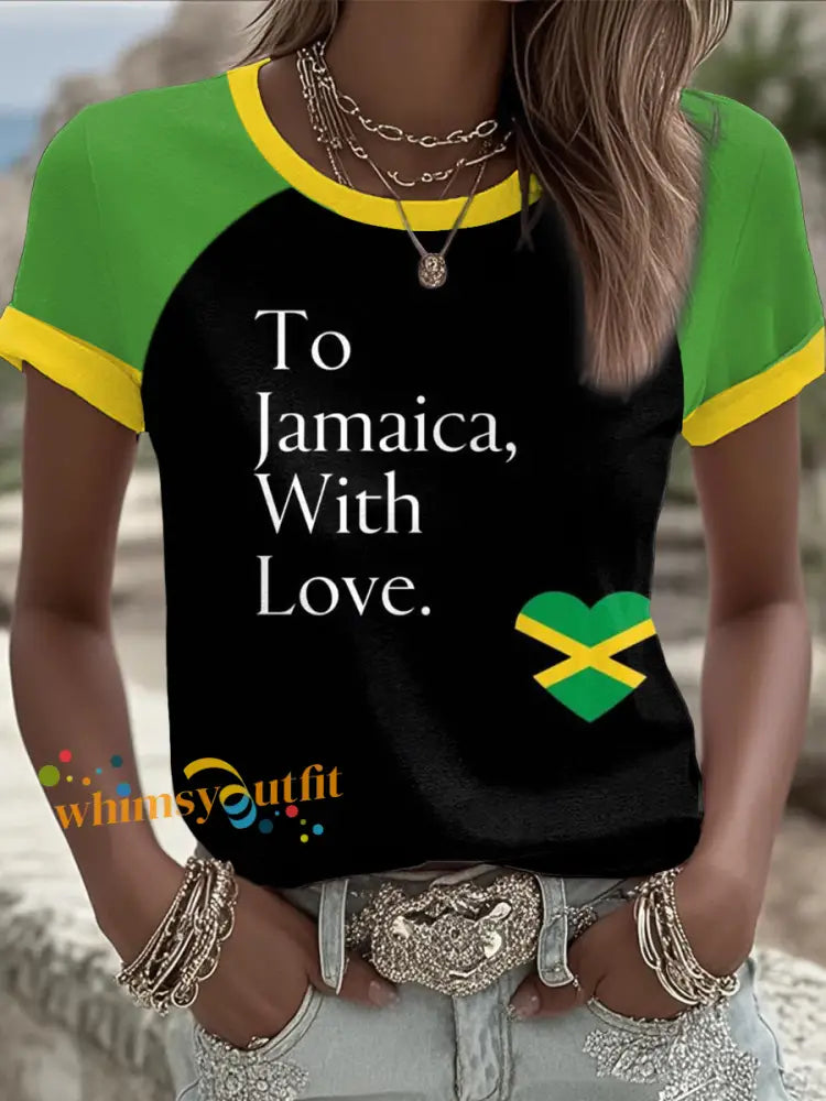 Women’s Hurricane Melissa Pray For Jamaica Print T-shirt Black / S