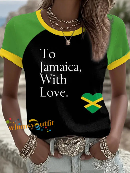 Women’s Hurricane Melissa Pray For Jamaica Print T-shirt Black / S