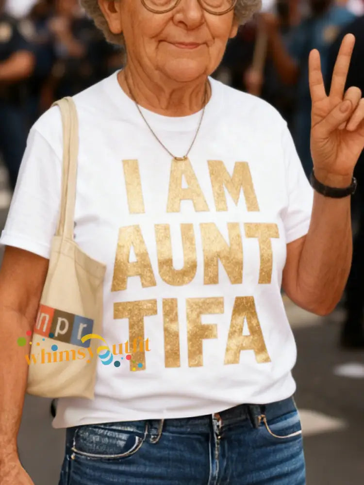 Women’s I Am Aunt Tifa Tee White / S