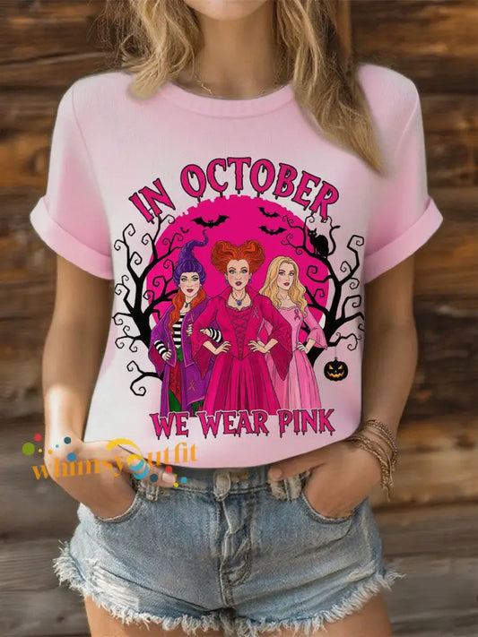 Women’s in October we wear pink witch tops Light Pink / S