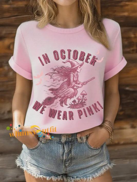 Women’s in October we wear pink witch tops Light Pink / S