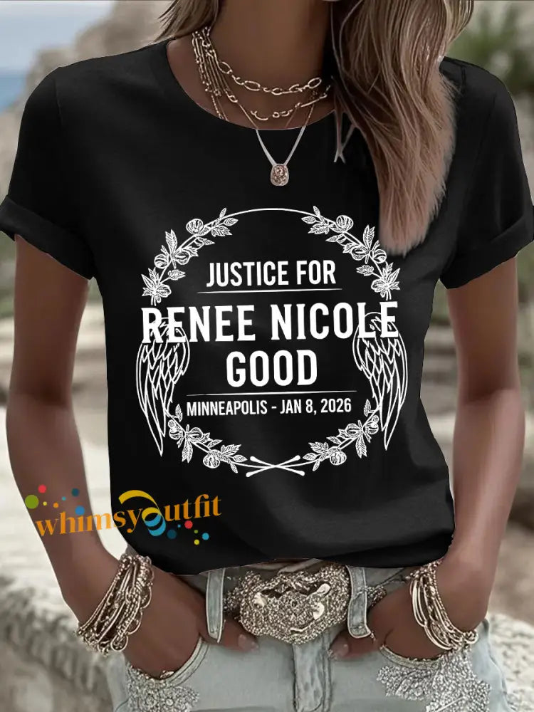 Women’s Justice for Renee Nicole Good T-shirts Black / S