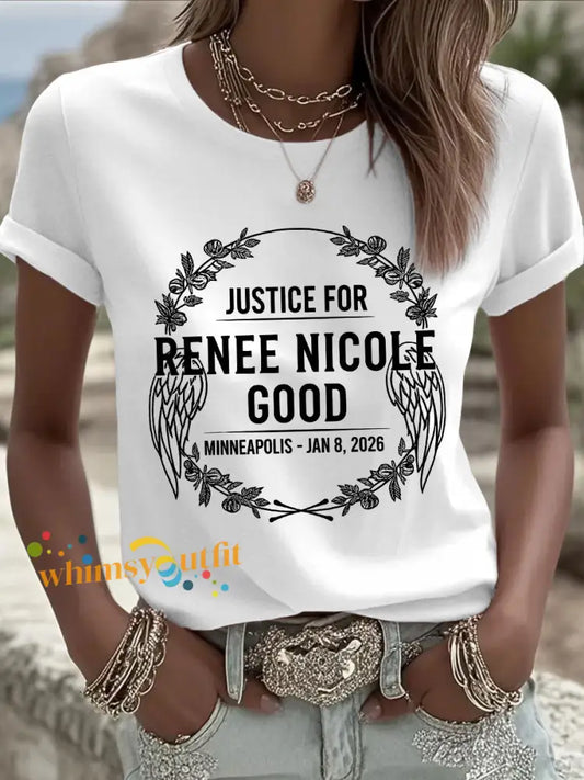 Women’s Justice for Renee Nicole Good T-shirts White / S