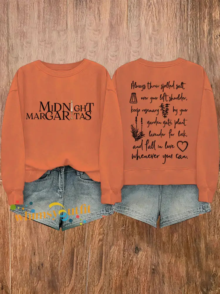 Women’s Midnight Margaritas Sweatshirt Orange / S