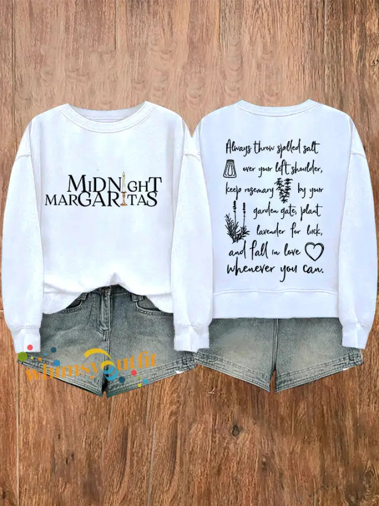 Women’s Midnight Margaritas Sweatshirt White / S