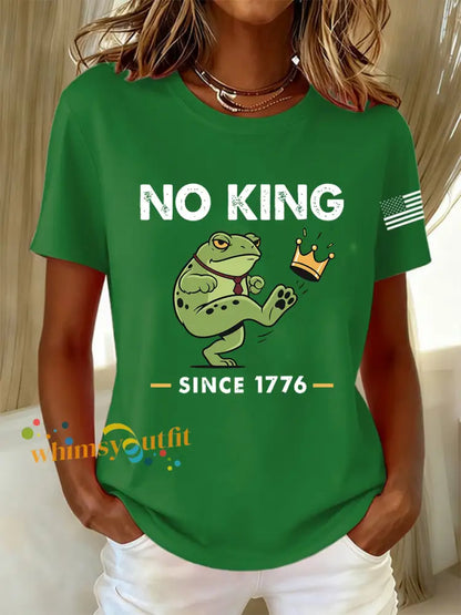 Women’s No King Since 1776 Short Sleeve T-Shirt Green / S