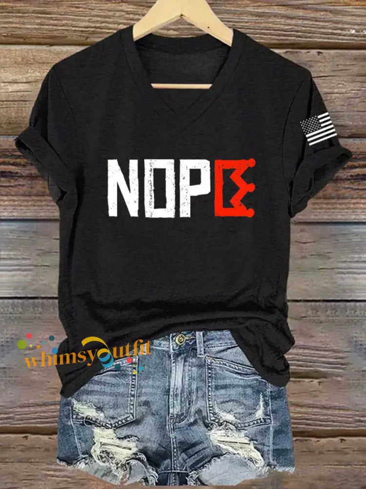 Women’s No Kings Printed Casual T-shirt Black / S