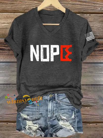 Women’s No Kings Printed Casual T-shirt Dark Gray / S