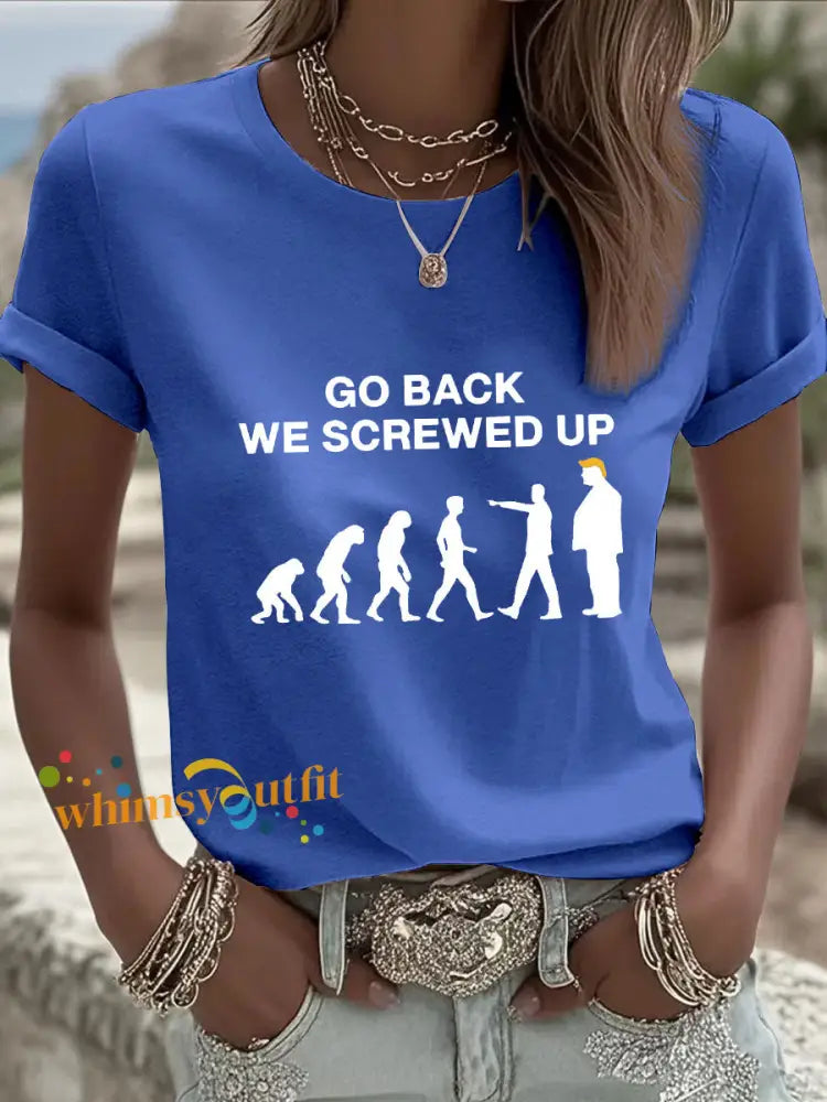 Women’s No Kings T-shirt Blue / S