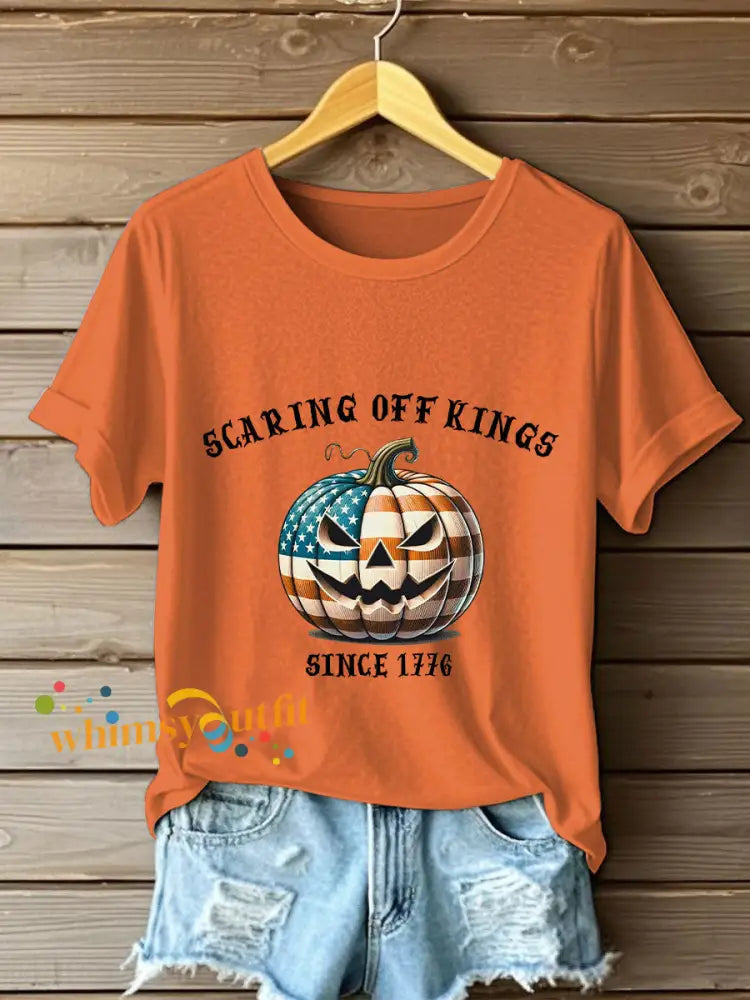 Women’s No Kings T-shirt Orange / S