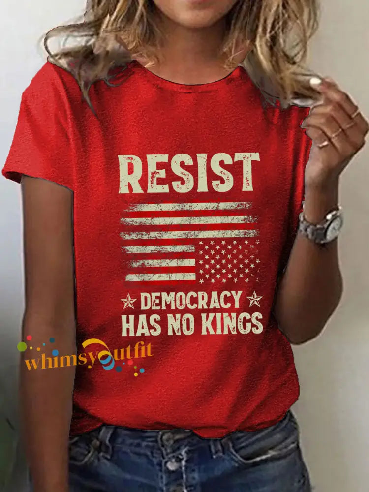 Women’s No Kings T-shirt Red / S