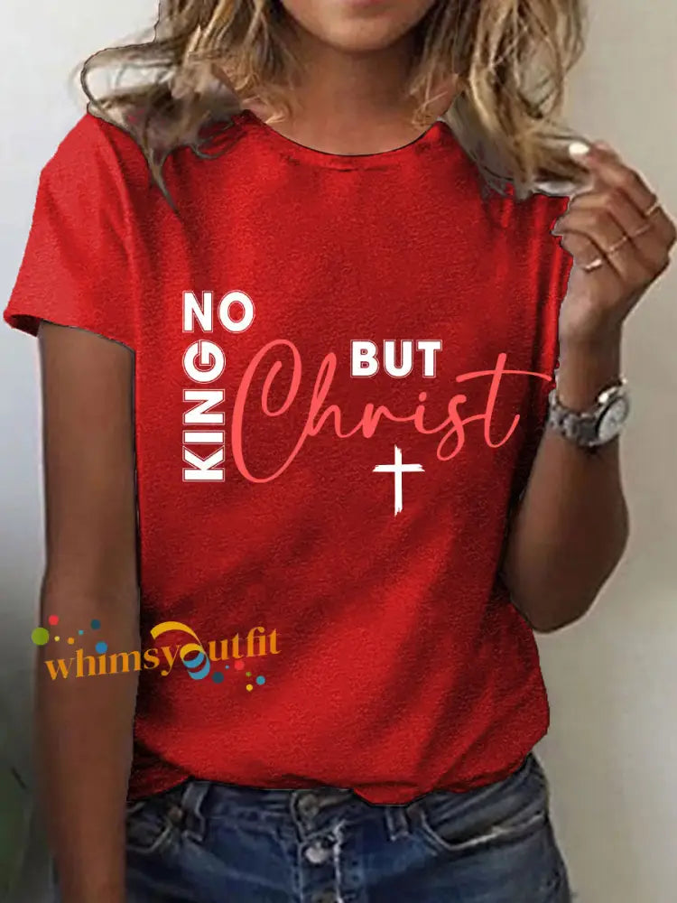 Women’s No Kings T-shirt Red / S