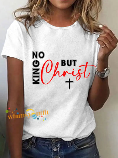 Women’s No Kings T-shirt White / S