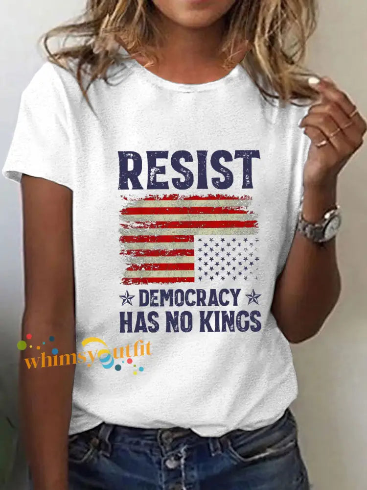 Women’s No Kings T-shirt White / S