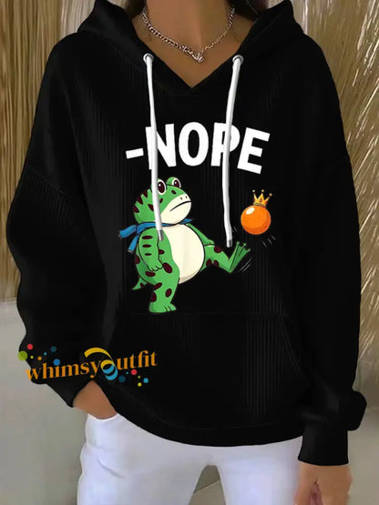 Women’s NOPE Printed Hoodie Black / S