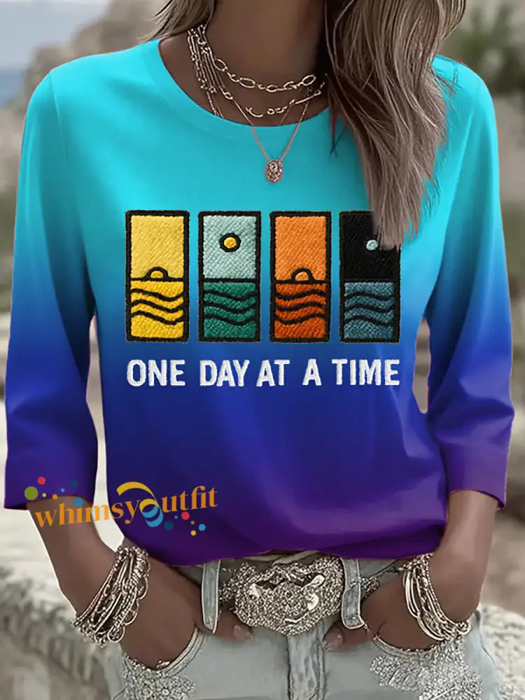 Women’s One Day At A Time Suicide Prevention Awareness Shirt Purple / S
