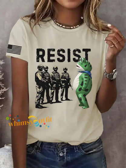 Women’s Portland Frog Resist Short Sleeve T-Shirt Apricot / S