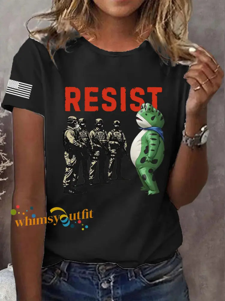 Women’s Portland Frog Resist Short Sleeve T-Shirt Black / S