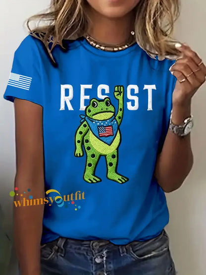 Women’s Portland Frog Resist Short Sleeve T-Shirt Blue / S