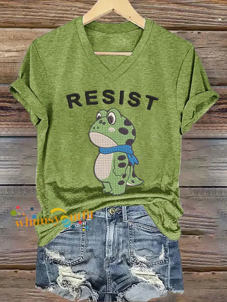 Women’s Portland Frog Resist Short Sleeve T-Shirt Green / S