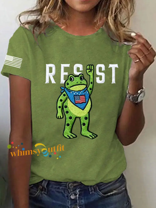 Women’s Portland Frog Resist Short Sleeve T-Shirt Green / S