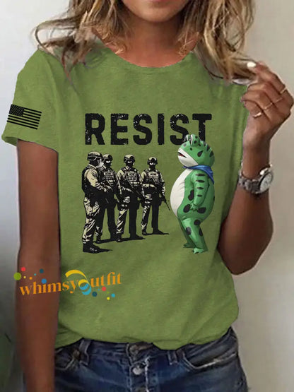 Women’s Portland Frog Resist Short Sleeve T-Shirt Green / S