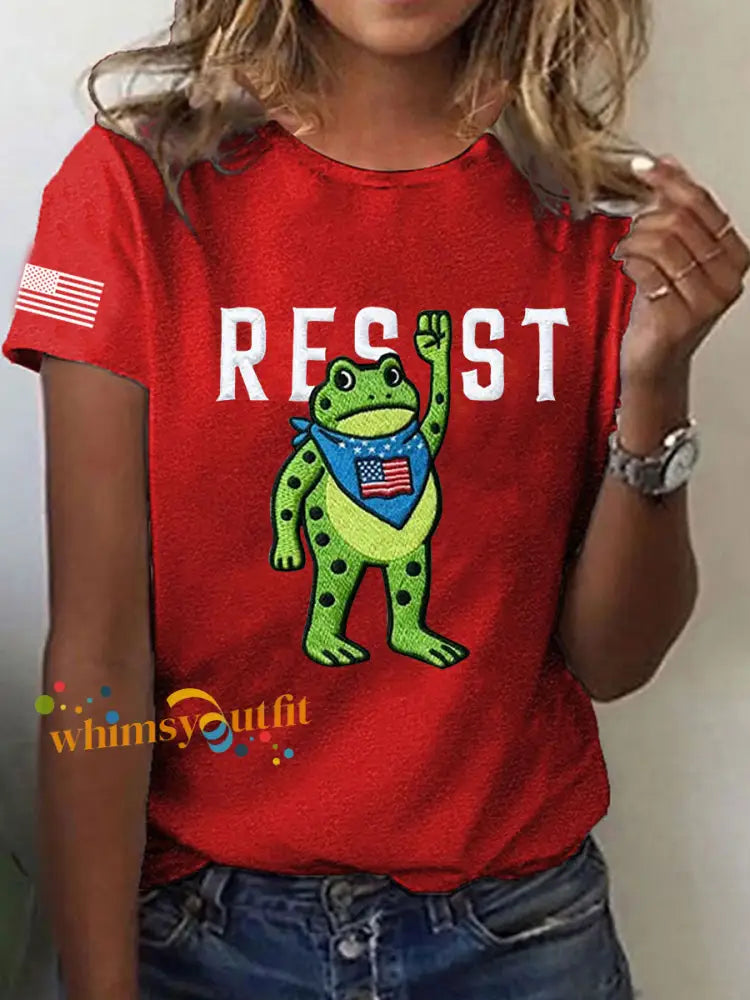 Women’s Portland Frog Resist Short Sleeve T-Shirt Red / S