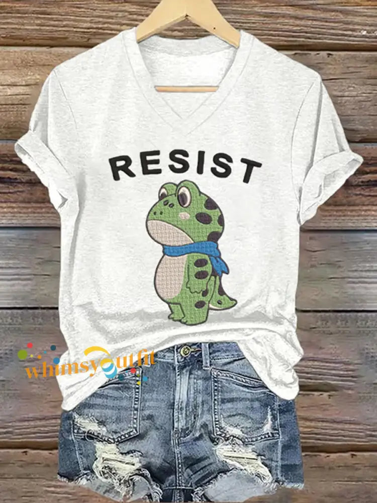 Women’s Portland Frog Resist Short Sleeve T-Shirt White / S