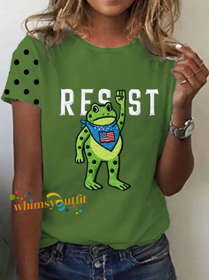 Women’s Portland Frog Resist Short-sleeved T-shirt Green / S