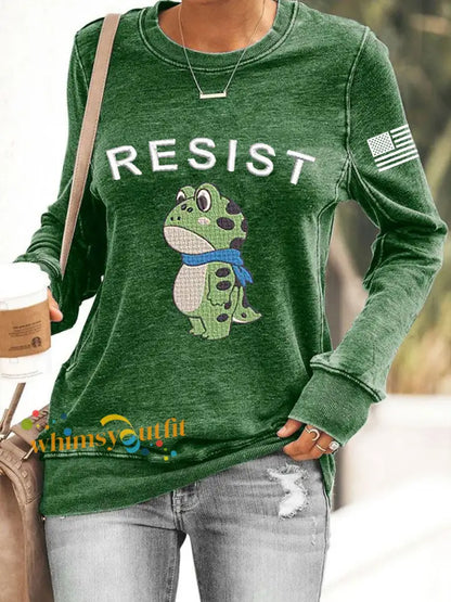 Women’s Portland Frog Resist Sweatshirt Green / S