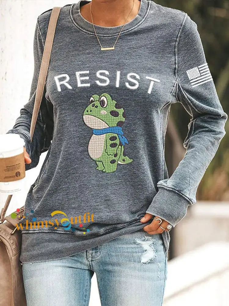 Women’s Portland Frog Resist Sweatshirt Light Gray / S