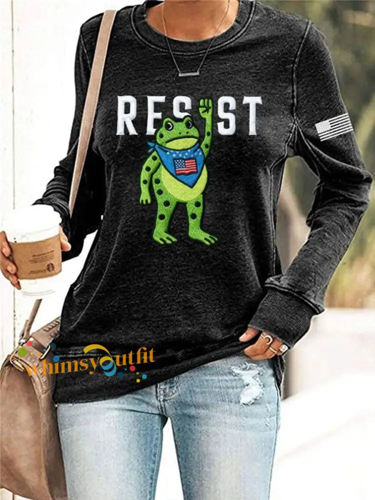 Women’s Portland Frog Sweatshirt Black / S