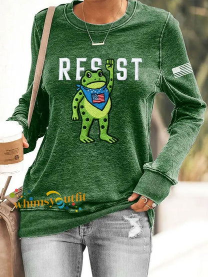 Women’s Portland Frog Sweatshirt Green / S