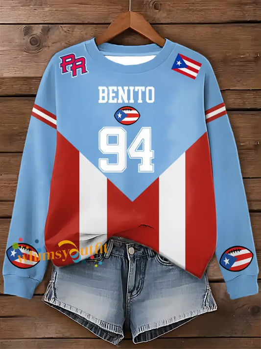 Women’s Puerto RIco Benito Bowl Printed Regular Sweatshirt As picture / S