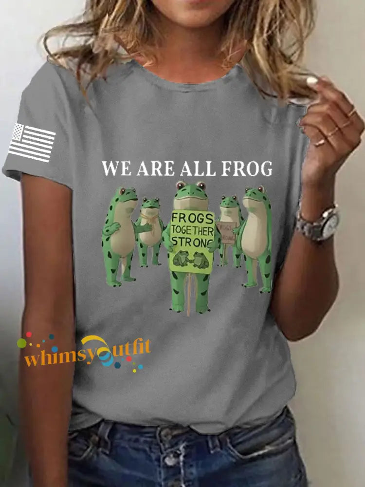 Women’s Resist Frog Short Sleeve T-Shirt Light Gray / S
