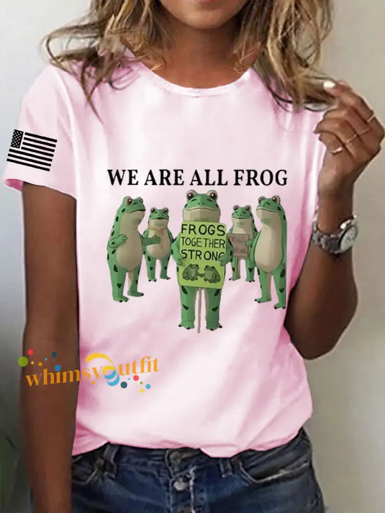 Women’s Resist Frog Short Sleeve T-Shirt Light Pink / S