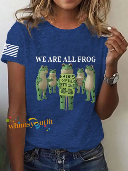 Women’s Resist Frog Short Sleeve T-Shirt Navy Blue / S